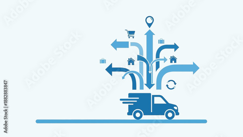 Innovative Delivery Solutions: A Vector Illustration of Shipping, Logistics, And Distribution