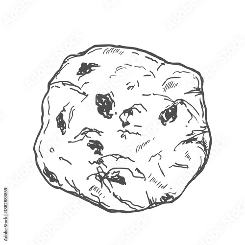 Hand drawn ink sketch cookies. Engraving style vector illustrations