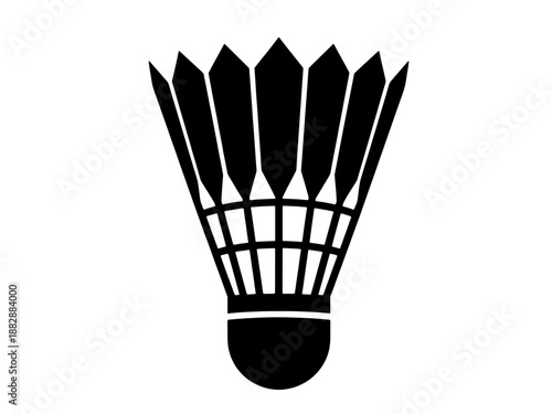 Professional badminton shuttlecock vector graphic for sports equipment branding, isolated on transparent background. Ideal for tournament logos, athletic club icons, and sports graphic designs.