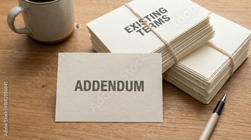 Addendum Document and Existing Terms Stacked