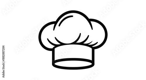A striking black and white illustration depicts a classic chef s toque a symbol of culinary expertise presented as a silhouette
