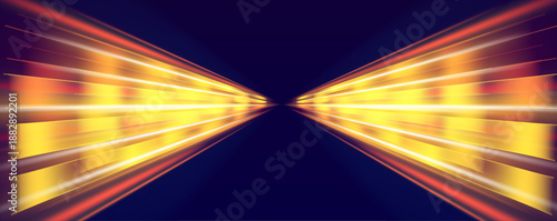 Bright orange speed track radiates heat and motion through luminous neon flow and expressive light texture. Vector
