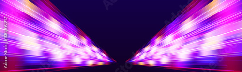 Futuristic neon trails pulse with vibrant energy. Dynamic motion enhances speed, rhythm, and modern appeal. Crafted for abstract technology artwork vector