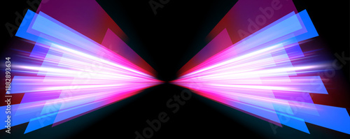 Electric light streams twist with smooth neon glow. Dynamic motion adds depth, energy, and modern appeal. A bold abstract illustration for tech themes vector