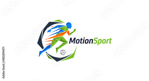Colorful MotionSport Logo with Runner.