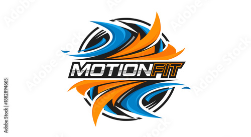Motion Fit Logo Design Element.