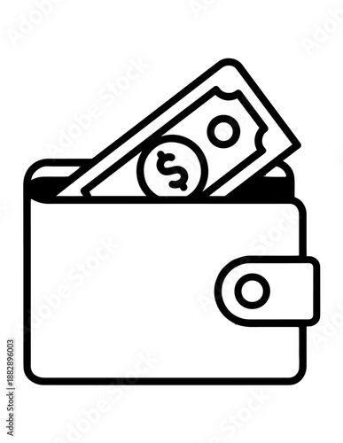 Vector for wallet icon for UI/UX design