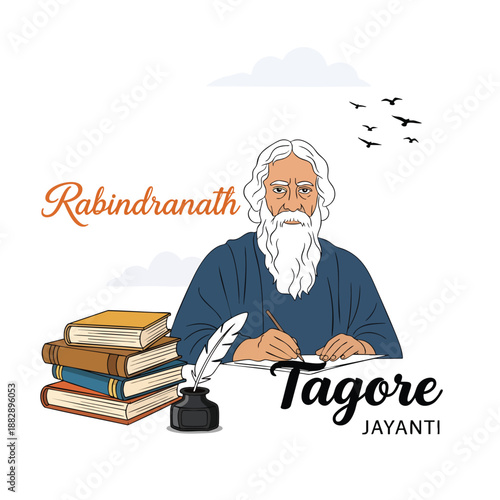 Indian poet and writer Rabindranath Tagore