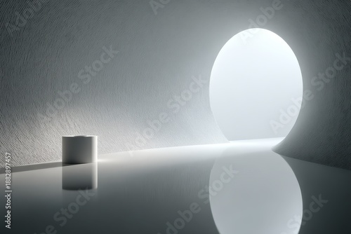 Contemporary hygiene concept highlighting cleanliness and simplicity, suitable for advertising bathroom products or modern interior design