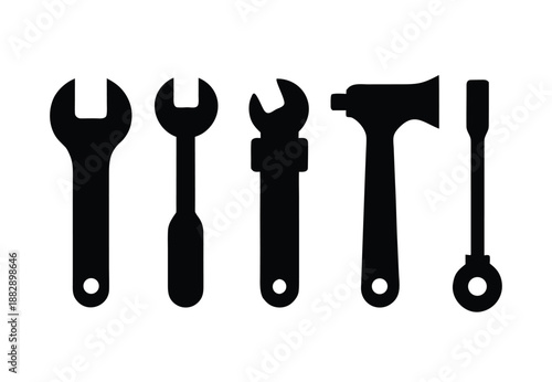 Essential Construction and Repair Tool Silhouettes