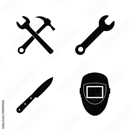 Industrial Fabrication and Hand Tool Silhouette Collection
