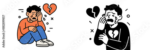 Emotional expressions of heartbreak during a difficult time