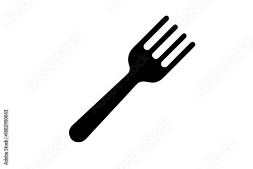 Spoon and Fork Crossed Icon – Restaurant, Food and Dining Symbol. Simple utensil icon with spoon and fork crossed over each other. 