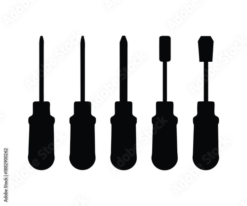 Screwdriver Silhouette Collection for Home Repair
