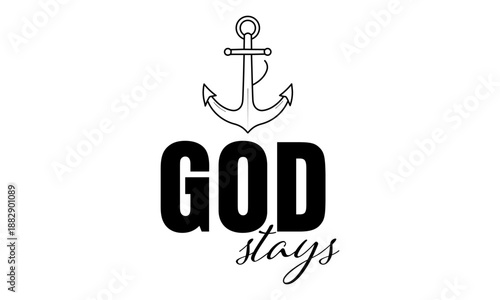 Biblical Phrase, Christian typography for banner, poster, photo overlay, apparel design