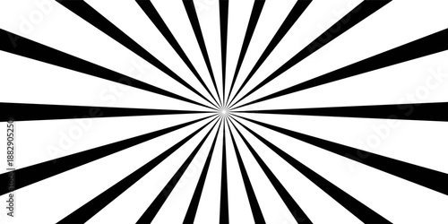 Diagonal speed lines background. Comic book sunburst. Abstract black and white radial line frame design. Manga or anime cartoon explosion wallpaper. Pop art light beams or rays effect. Vector backdrop
