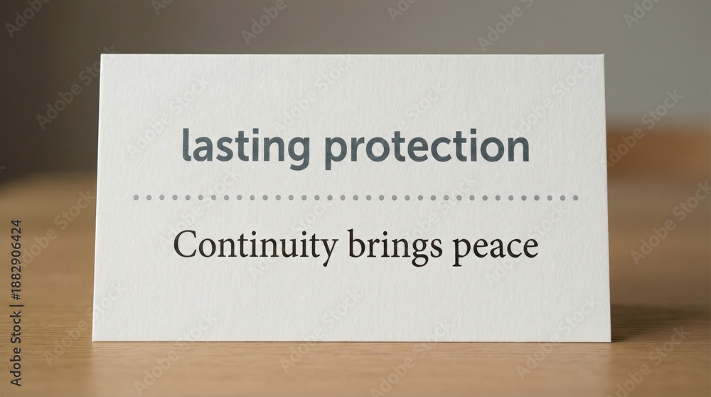 Obraz premium Inspirational Quote About Lasting Protection and Peace