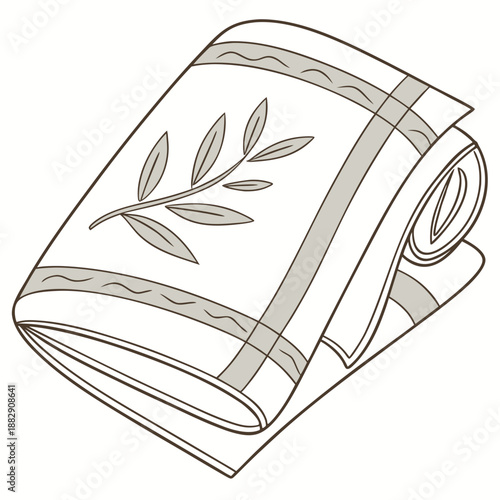 Folded White Cotton Fabric Texture and Soft Drape