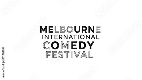 The Melbourne International Comedy Festival logo displayed prominently on a white background