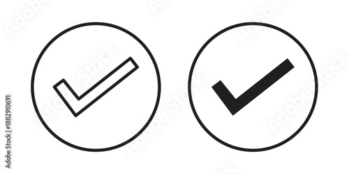 Check mark icon suitable for mobile application.