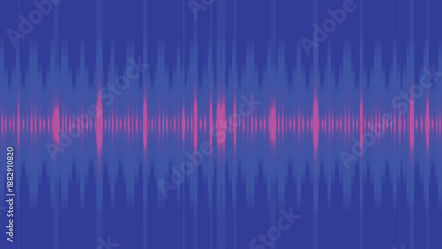 Vibrant pink and blue sound wave visualization with rhythmic patterns