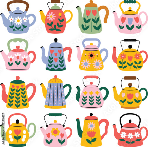 Delightful and Colorful Collection of Vector Icons for Creative Graphic Design, T Shirt Print, Seamless Pattern, Logo and Illustration