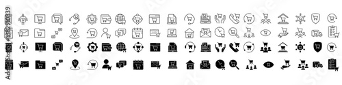 Shopping icon vector set. Online shopping Illustration sign collection. Purchases symbol. Sale logo.