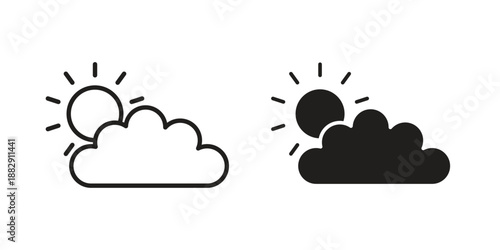 Cloudy Day icon suitable for mobile application.