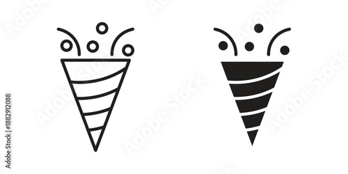 Confetti icon suitable for mobile application.