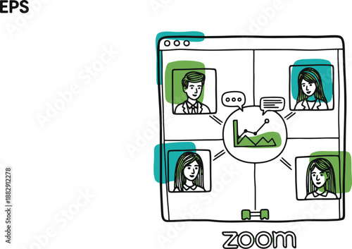 Remote team meeting on Zoom video call