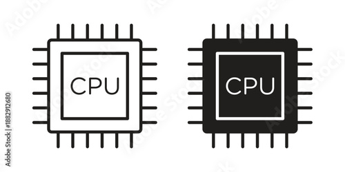 CPU icon suitable for mobile application.
