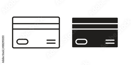 Credit card icon suitable for mobile application.