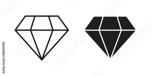 Diamond icon suitable for mobile application.