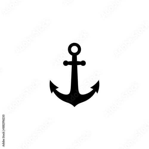 Simple black anchor illustration on a white background.