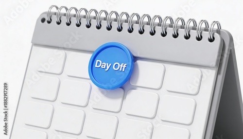 Day Off Calendar 3D Icon