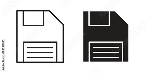Floppy disk icon suitable for mobile application.