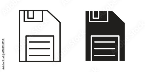 Floppy disk icon suitable for mobile application.
