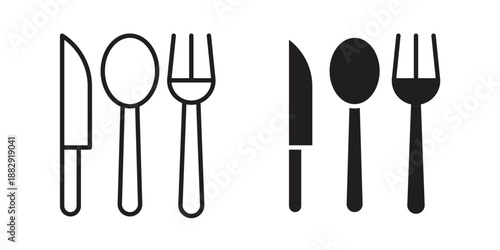 Fork and Knife icon suitable for mobile application.