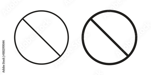 Forbidden icon suitable for mobile application.