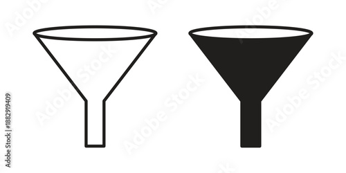Funnel icon suitable for mobile application.