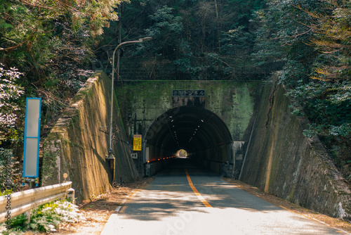 on Shikoku Island, Japan entrance to the stone tunnel