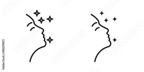 Glowing skin icon suitable for mobile application.