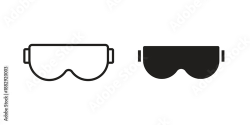 Goggles icon suitable for mobile application.