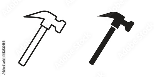 Hammer icon suitable for mobile application.