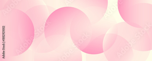 Minimalist banner background, pastel colorful, pink and yellow gradations. Circle effect style geometric, abstract background. vector illustration