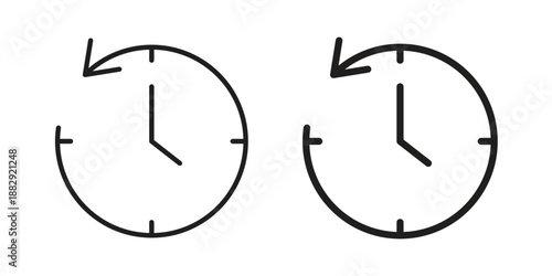 History icon suitable for mobile application.