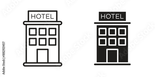 hotel icon suitable for mobile application.