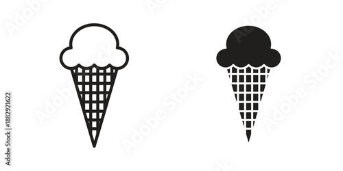 Ice cream icon suitable for mobile application.