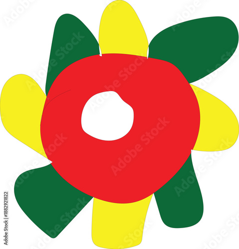 Vibrant Flower Design A Colorful Bloom