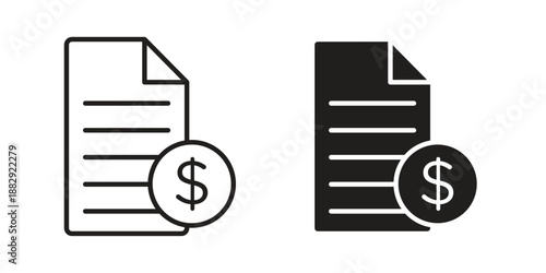 Invoice icon suitable for mobile application.